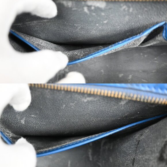 LOUIS VUITTON LV Logo Riviera Hand Bag Epi Leather Blue France - Picture 15 of 16